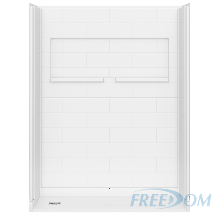 60" x 37" Accessible Shower (Left Drain) Inspire Showers